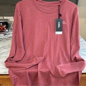 Mons Royale 140  Merino  Wool Long Sleeve Women's Baselayer Top, Dark Pink M New